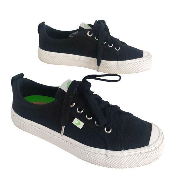 CARIUMA Sneakers OCA Low Black Canvas Sustainable Casual Shoes Unisex W8 M6.5 - Picture 6 of 13